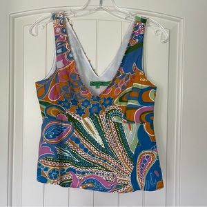 TIBI size 6 floral sleeve blouse